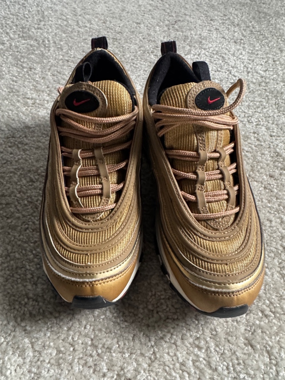 Nike youth Metallic Gold Airmax 97  Sneakers size 5.5y